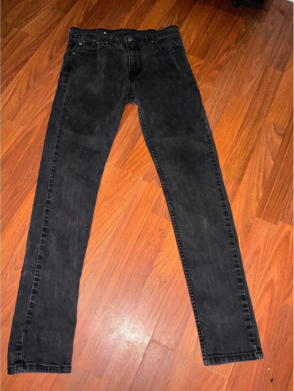 Levi's 512 Slim Taper Jeans Mens 30X34 Black Denim 28833-0287